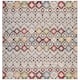SAFAVIEH Amsterdam Bridget Moroccan Boho Rug - 10' x 10' Square - Light Grey/Multi