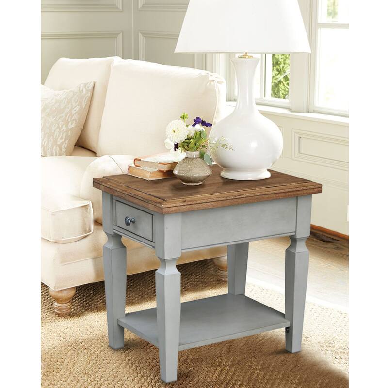 Vista Solid Wood End Table - 18"W x 24"D x 24"H
