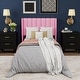preview thumbnail 21 of 88, AUFANK Upholstered Platform Bed Frame with Headboard Wooden Slats Support