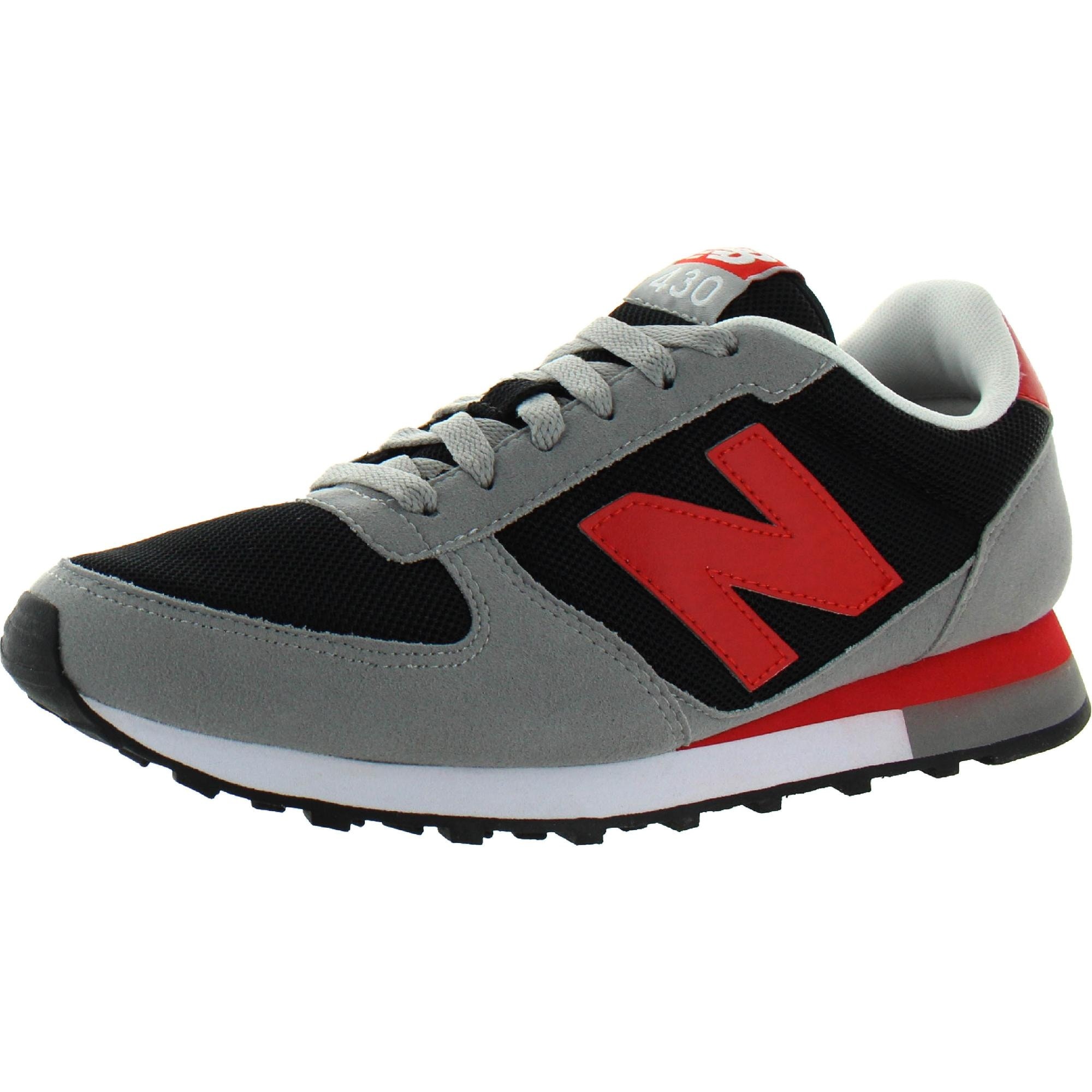 Shop New Balance Men's U430 Suede Low-Top Classic Lifestyle Running  Sneakers Shoe - Gray/Black/Red - Overstock - 31688897