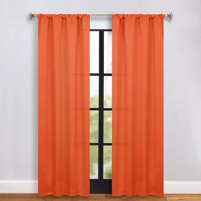 Superior Solid Machine Washable Room Darkening Semi-Blackout Curtains, Set of 2
