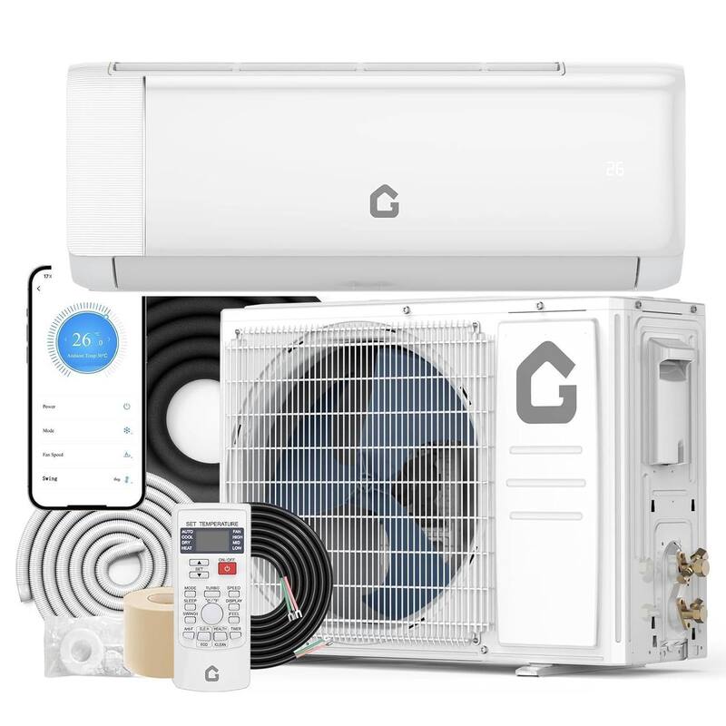 21 SEER2 24000 BTU Mini Split Air Conditioner & Heater, WiFi Enabled - N/A - White