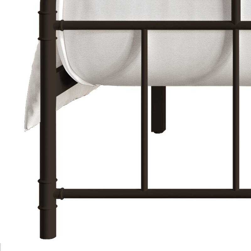 CraftPorch Minimalist Curved Edge Metal Platform Bed