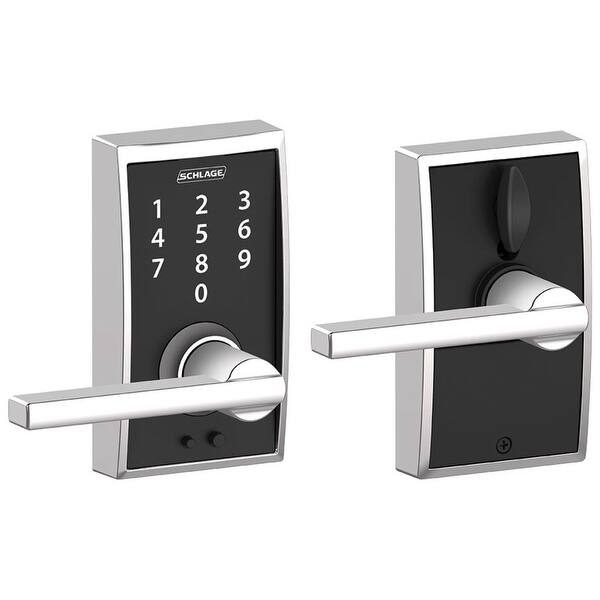 Schlage Century Touch Entry Leverset with Latitude Lever Bed Bath
