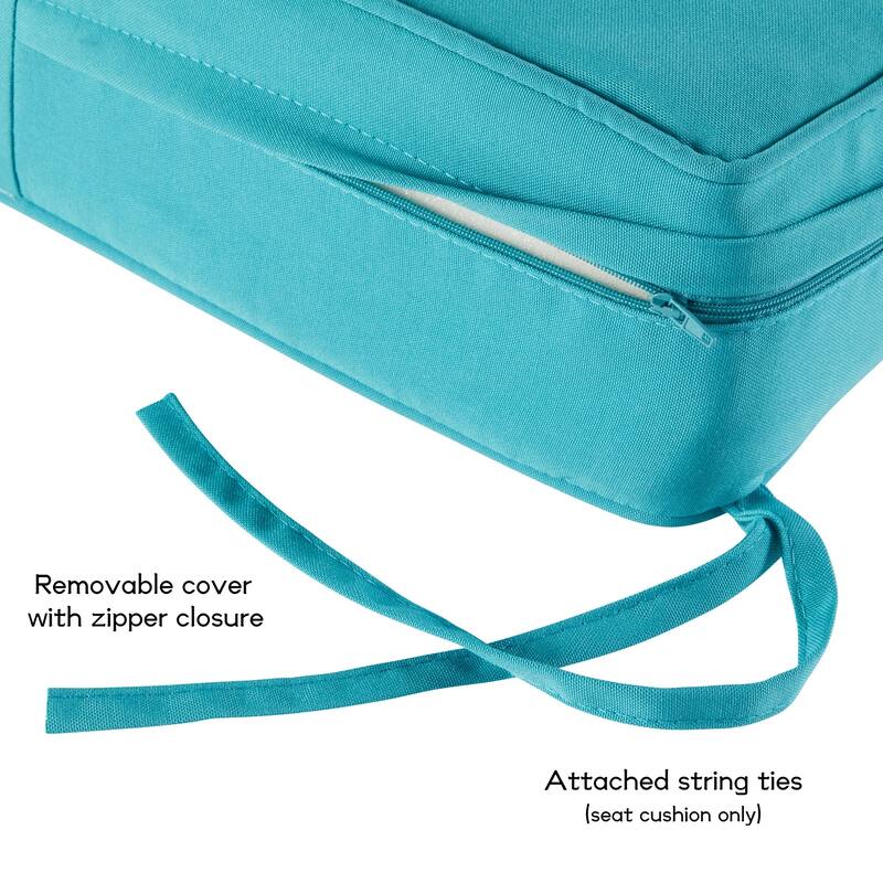 Outdoor 2-Piece Reversible Deep Seat Cushion Set (Cushions Only)