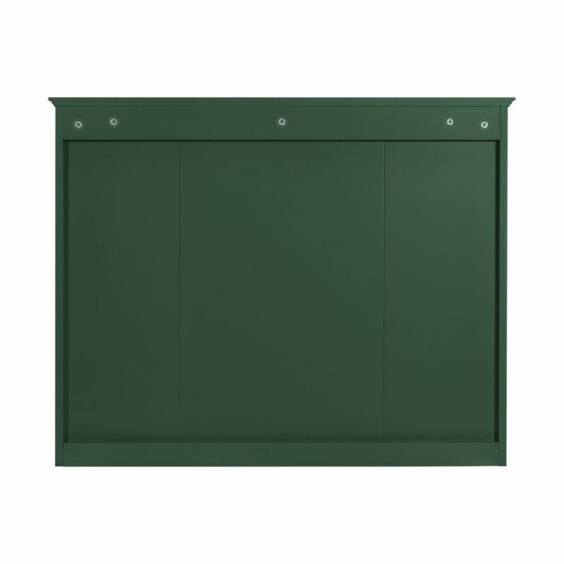 Modern Wall-Mounted Bathroom Storage Cabinet with Mirror - Includes 6 Open Shelves
