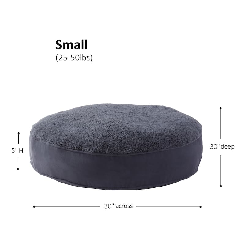 Happy Hounds Scout Deluxe Sherpa Round Dog Bed