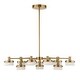 preview thumbnail 5 of 12, Uttermost Wedge 12 Lt LED Brass Chandelier - 40.625"W x 40.625"D x 7.25"H