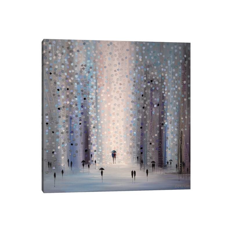 iCanvas "Lovers In The Rain" by Ekaterina Ermilkina Canvas Print