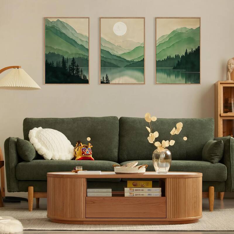 Sun Forests Wall Decor, Green Scenery Wall Painting