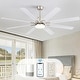 preview thumbnail 13 of 16, 66 Inch Modern Ceiling Fan With Dimmable Led Light 8 ABS Blades Remote Control Reversible DC Motor For Home Office