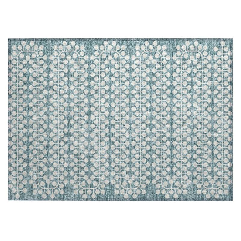 Machine Washable Indoor/ Outdoor Modern Ailey Chantille Rug