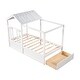 preview thumbnail 6 of 6, White Twin Size House Bed with Roof Window and Drawer