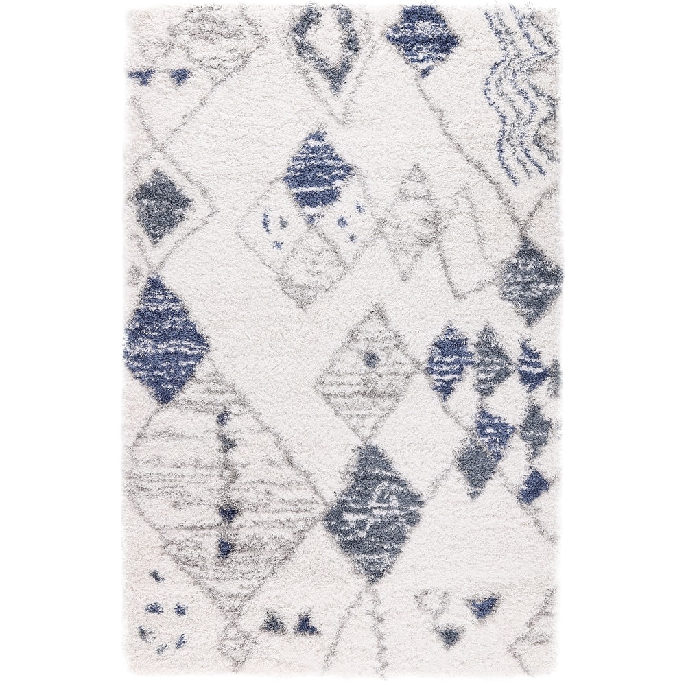 Noori Rug Lux Nolan Geometric 2-inch Thick Shag Rug
