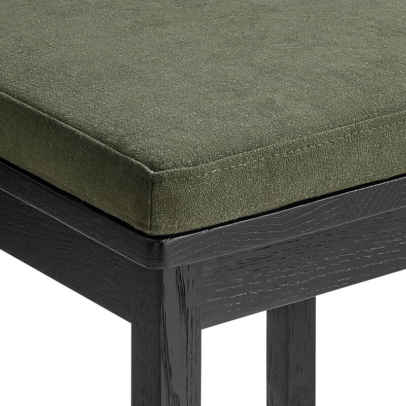 Jax Oak Wood Counter Stool With Wavy Razor Back and Cushion