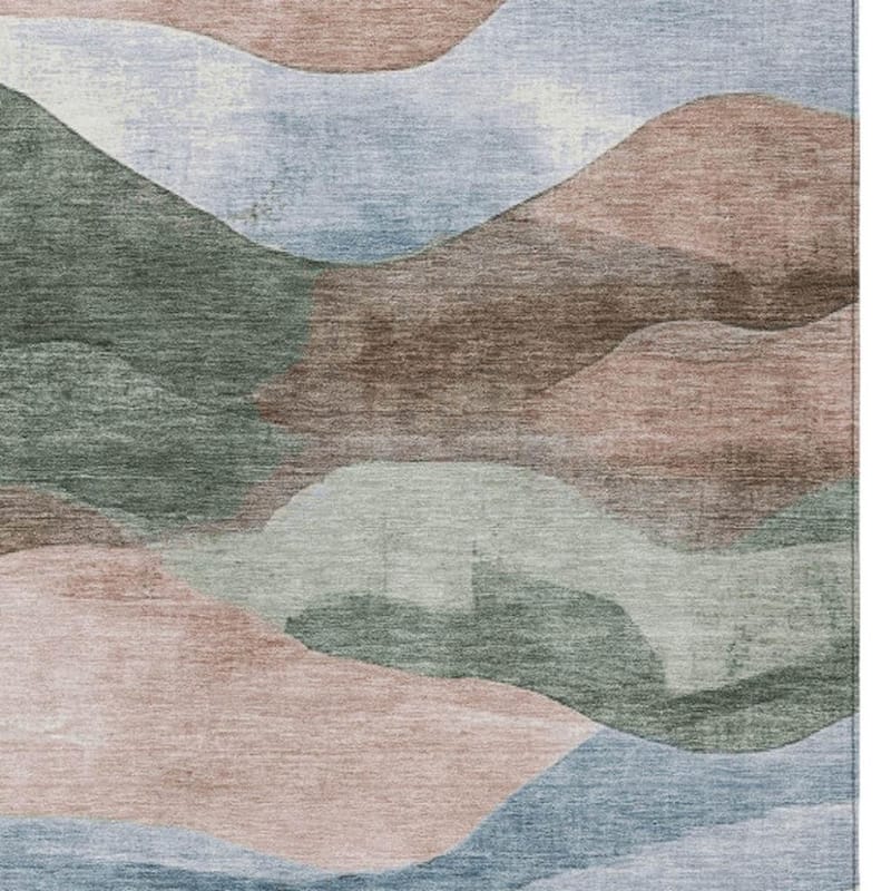 HomeRoots Abstract Transitional Rectangle Outdoor Rug