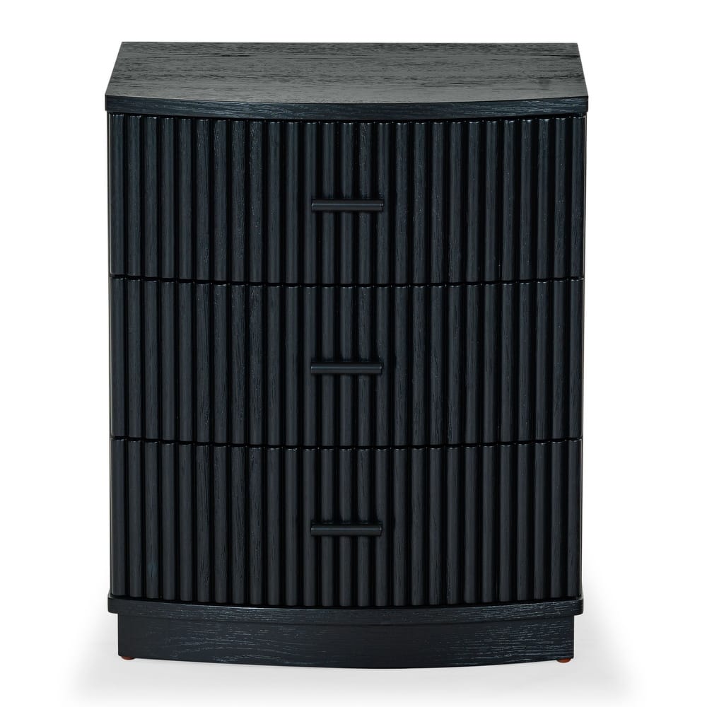 SAFAVIEH Couture Shelbie 3-Drawer Reeded Nightstand, Fully Assembled