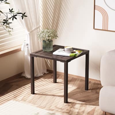 Crestlive Products Modern Square Aluminum Side End Table