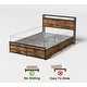 preview thumbnail 4 of 6, Queen Platform Bed Frame with 8 Spacious Storage Drawers, LED Headboard Featuring Charging Station with USB