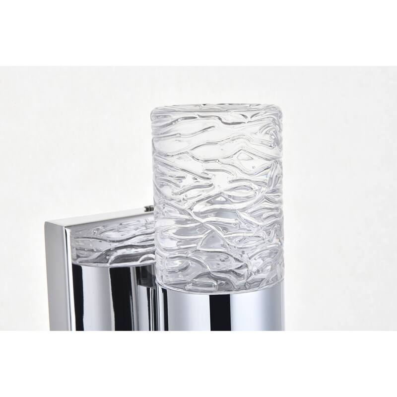 Elegant Lighting Vega 2 Light 9" Tall Integrated LED Bathroom Sconce