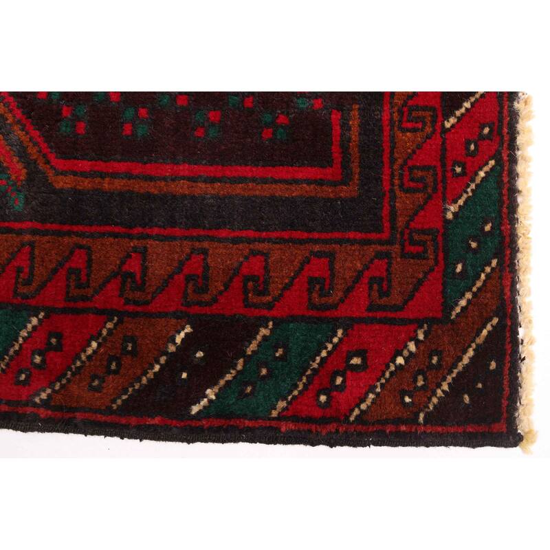 ECARPETGALLERY Hand-knotted Teimani Red Wool Rug - 3'2 x 5'10