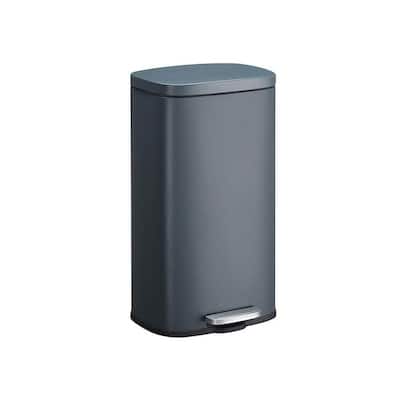Stainless Steel Step Open Trash Can with Hinged Lid
