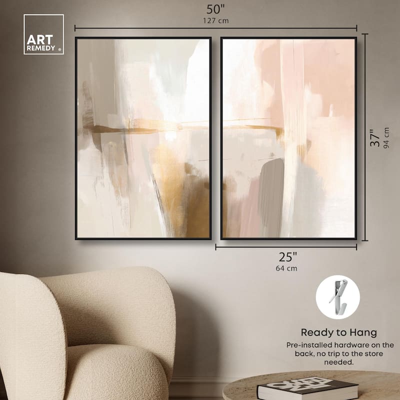 Meditative Hues I Canvas Set of 2 by Art Remedy