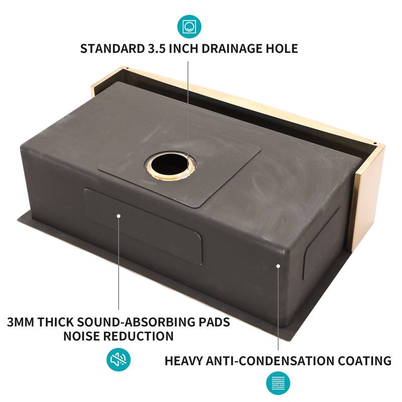 Stainless Steel 16 gauge Apron Front Kitchen Sink