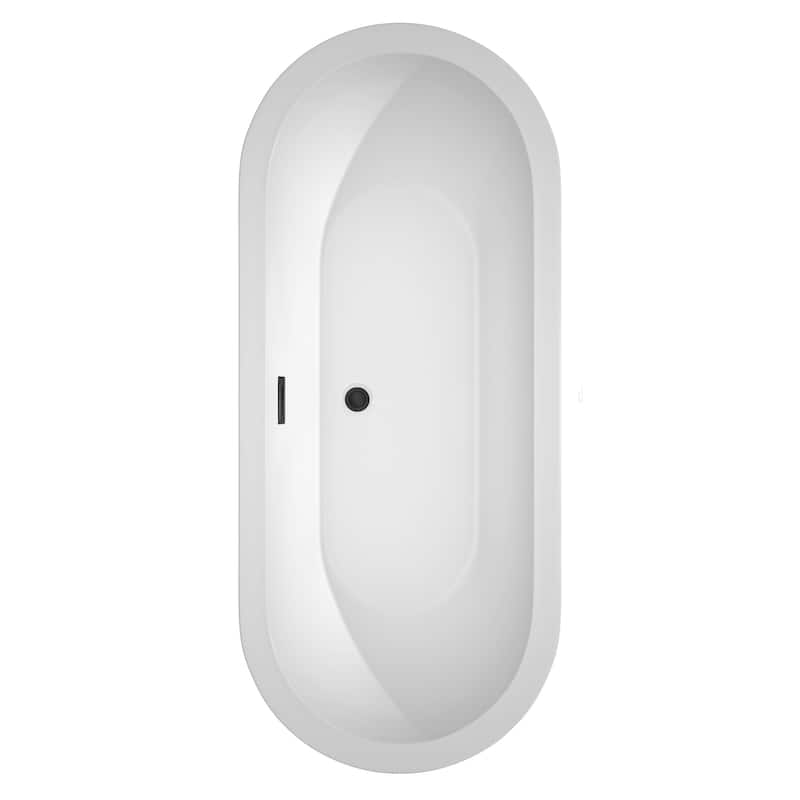 Wyndham Collection Soho 72-inch White Freestanding Soaking Bathtub