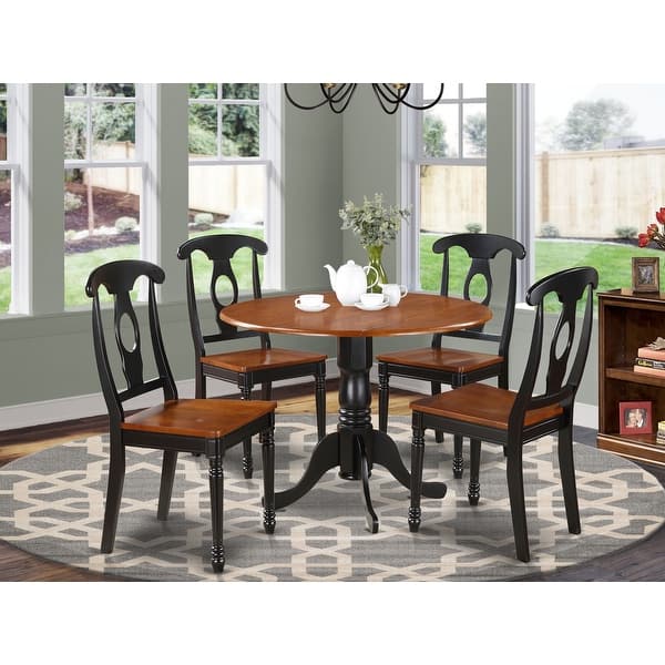 5 Pc Small Kitchen Table Set Table And 4 Dinette Chairs Overstock 10201229