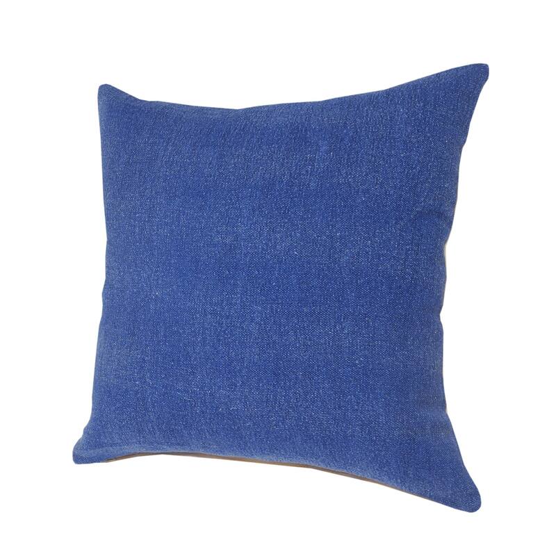 20" Classic Blue Solid Square Throw Pillow