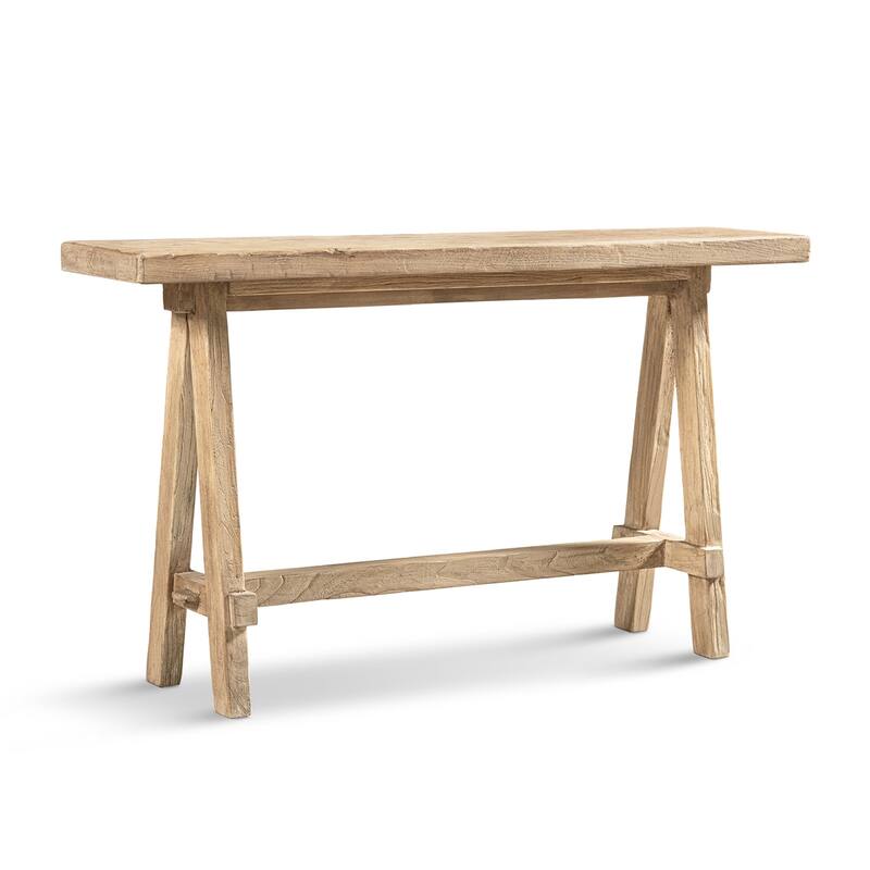 Jennifer Taylor Home Hawthorne 60" Solid Reclaimed Elm Trestle Console Table