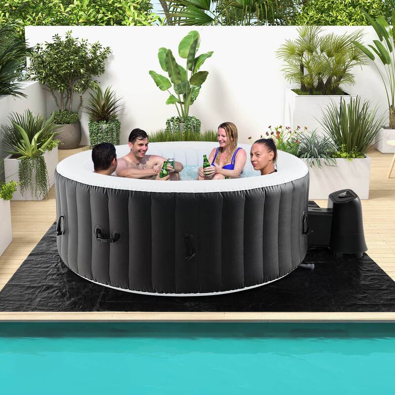 Costway 80" Round SPA Pool Inflatable Hot Tub with 130 Air Jets - See Details