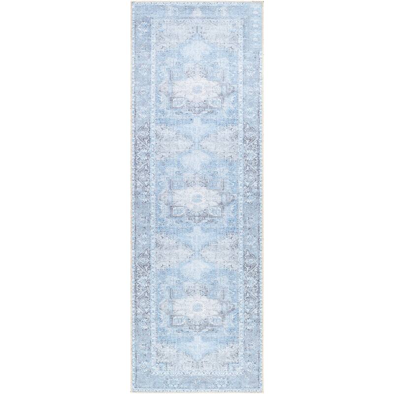 Livabliss Riya Vintage Medallion Machine Washable Area Rug