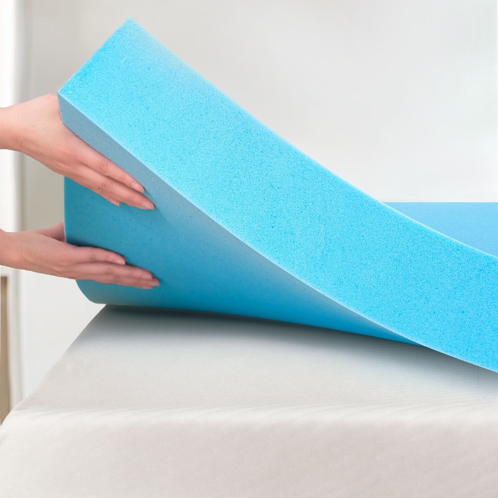 Subrtex Comfort Gel-infused Memory Foam Mattress Topper