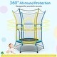 preview thumbnail 25 of 25, Mini Trampoline for Kids with Safety Enclosure Net and Foam Handles