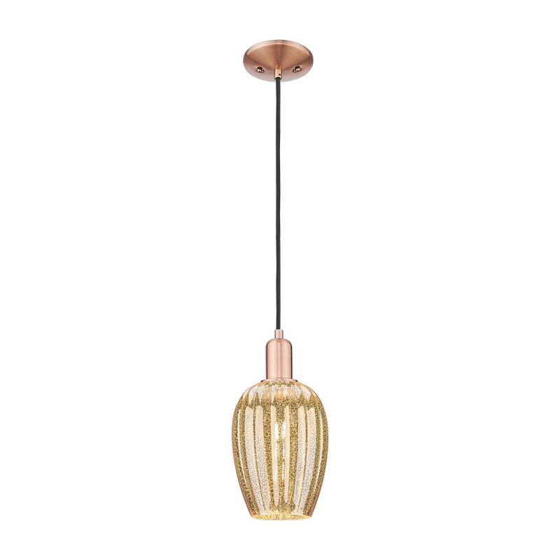Innovations Lighting Downtown Urban - Preston - 1 Light 6" Flute Shade Cord Hung Mini Pendant