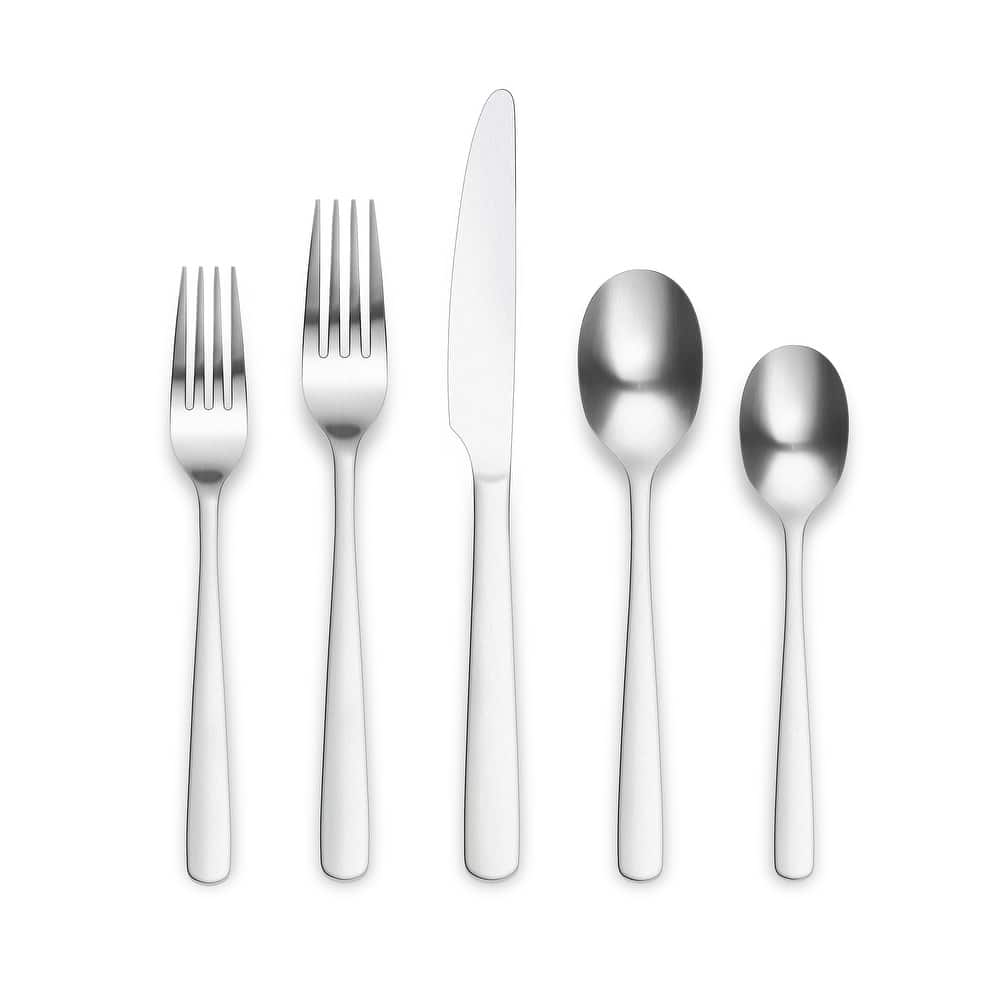 Ornative Aabbye 18/0 Stainless Steel 20 Pieces Flatware Set - 10.63" H x 6.69" W x 2.76" D