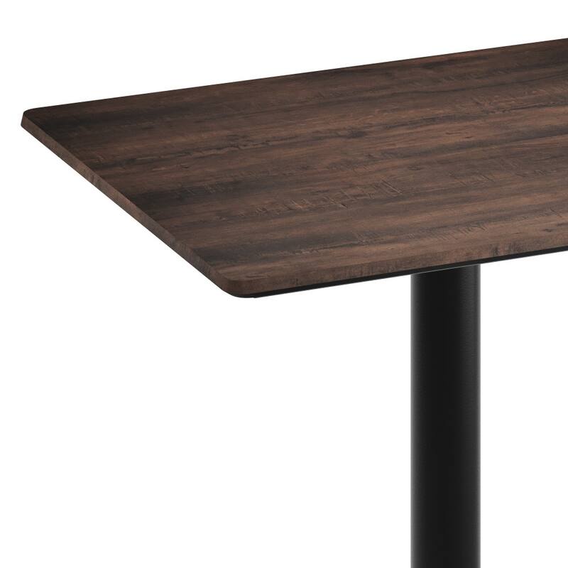 Commercial HPL Tabletop with Table Height Round Base - 29.75"W x 23.75"D x 29.5"H