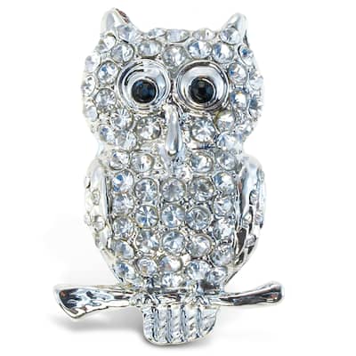 CoTa Global Owl Sparkling Refrigerator Magnet with Crystals - 1.75"
