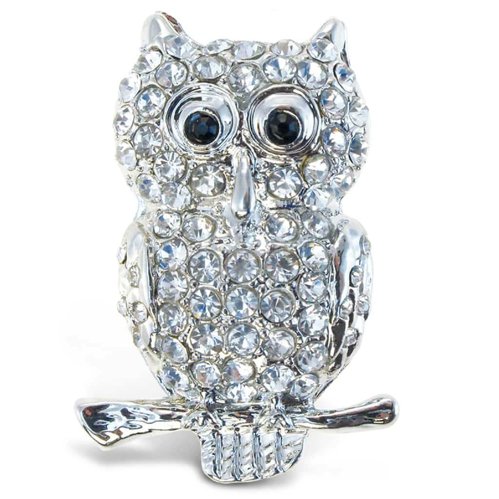 CoTa Global Owl Sparkling Refrigerator Magnet with Crystals - 1.75"