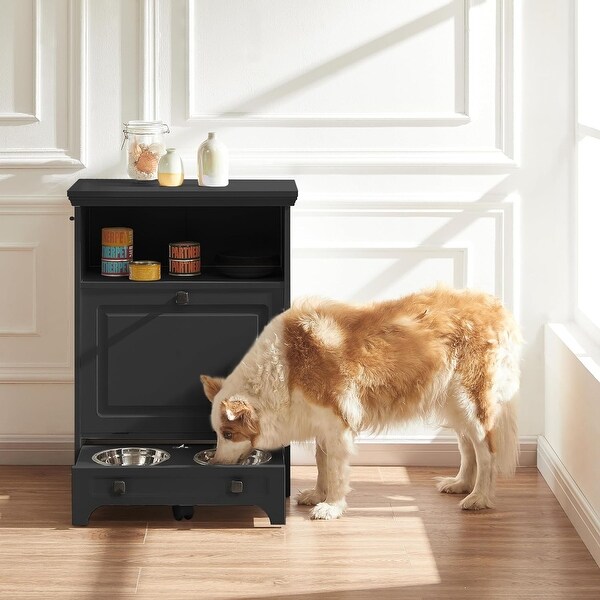 Roomfitters Dog Feeding Station with 2 Elevated Dog Bowls Tilt Out Pet Feeding Cabinet Station On Sale Bed Bath Beyond 32735471