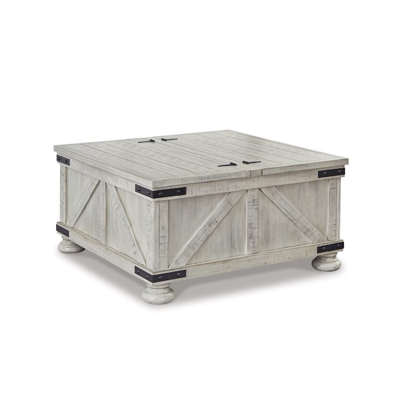 Signature Design by Ashley  Carynhurst Cocktail Table with Storage - 36"W x 36"D x 18"H