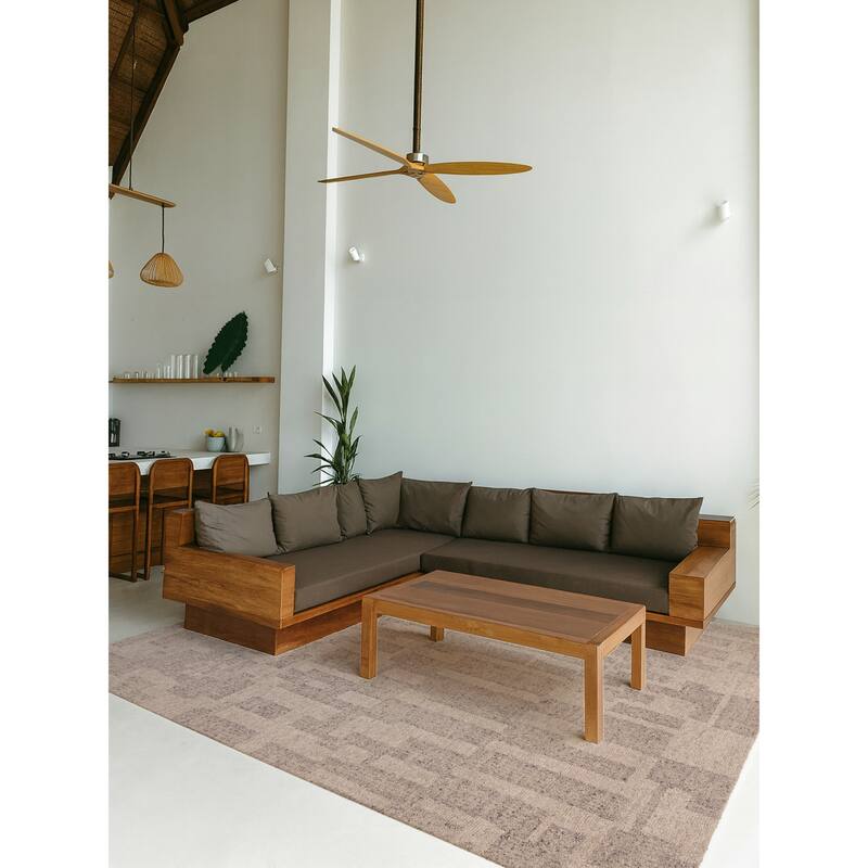 ECARPETGALLERY Hand-knotted Looma Dark Grey Wool Rug - 7'11 x 9'5