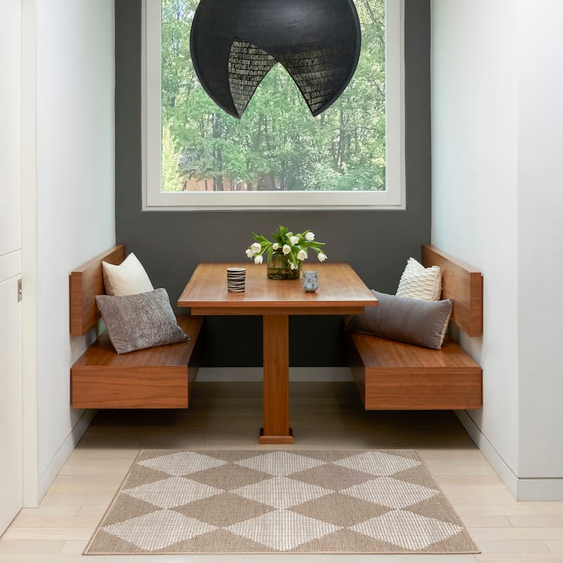 Nourison Washable Modern Jute Indoor Geometric Area Rug