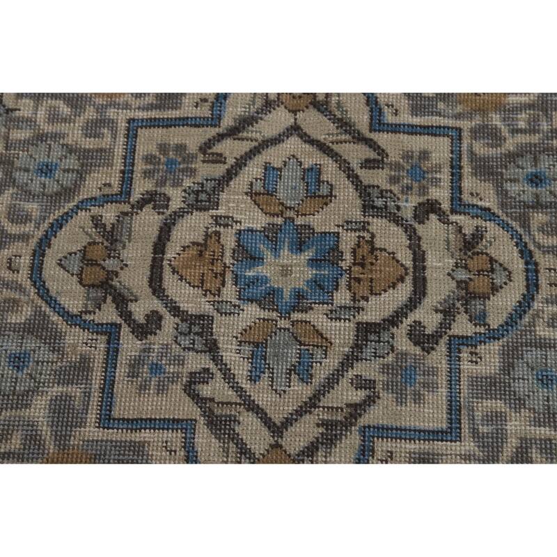 Traditional Tabriz Persian Vintage Rug Handmade Wool Carpet - 6'5" x 9'3"