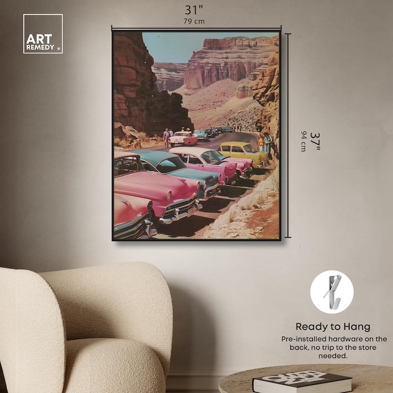 Vintage Canyon Visit Canvas by Art Remedy