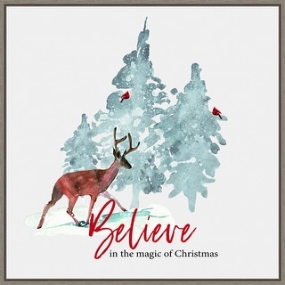 Believe in Christmas by Amanti Art Portfolio Framed Canvas Wall Art