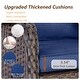 preview thumbnail 27 of 91, Outdoor Patio Furniture Set Brown Wicker Patio Conversation Seating Sets