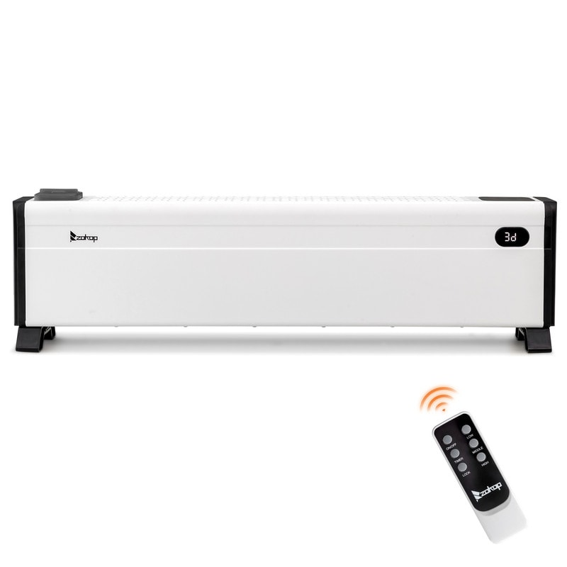 1500W Electric Baseboard Space Heater with 3 Heat Settings, Remote Control